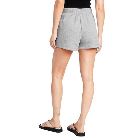 Old Navy Women's Small Gray Extra High Waisted French Terry 5'' Inseam Shorts - Picture 2 of 4